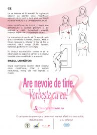 LECȚII pentru autodiagnosticarea cancerului de sân, în Capitală