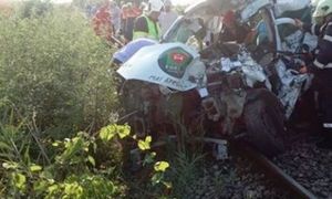 Grav ACCIDENT în Timiș: o mașină a fost SPULBERATĂ de tren