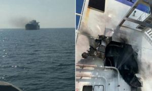 O navă moldovenească, LOVITĂ de o rachetă a Rusiei în Marea Neagră