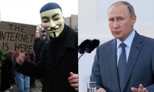 Anonymous, amenințări fără precedent pentru Vladimir Putin