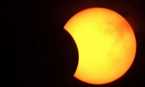 VIDEO Cum s-a văzut ECLIPSA parțială de soare