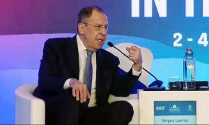 VIDEO Ministrul rus Lavrov a făcut o sală întreagă să RÂDĂ de el, vorbind despre război