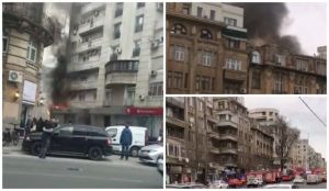 PANICĂ în centrul Bucureştiului, după ce un magazin a luat foc