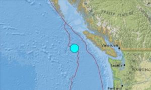 Cutremur de magnitudinea 6 în largul vestului Canadei