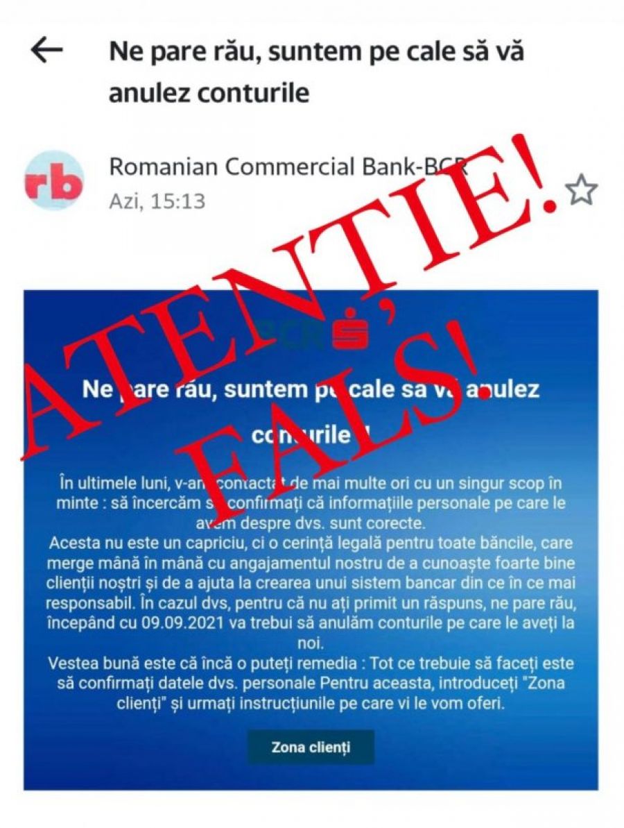 Poliția Română avertizează: Dacă ai primit acest mesaj/e-mail, ai mare grijă, e FALS!
