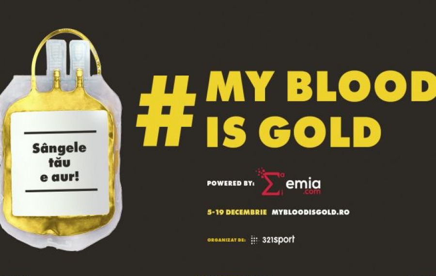 #MyBloodIsGold, campanie de DONARE de SÂNGE în perioada 5-19 decembrie
