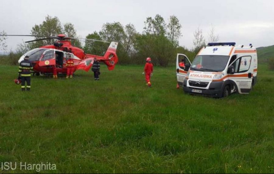 Accident feroviar în județul Harghita - o persoană a murit, iar o alta a fost preluată de elicopterul SMURD