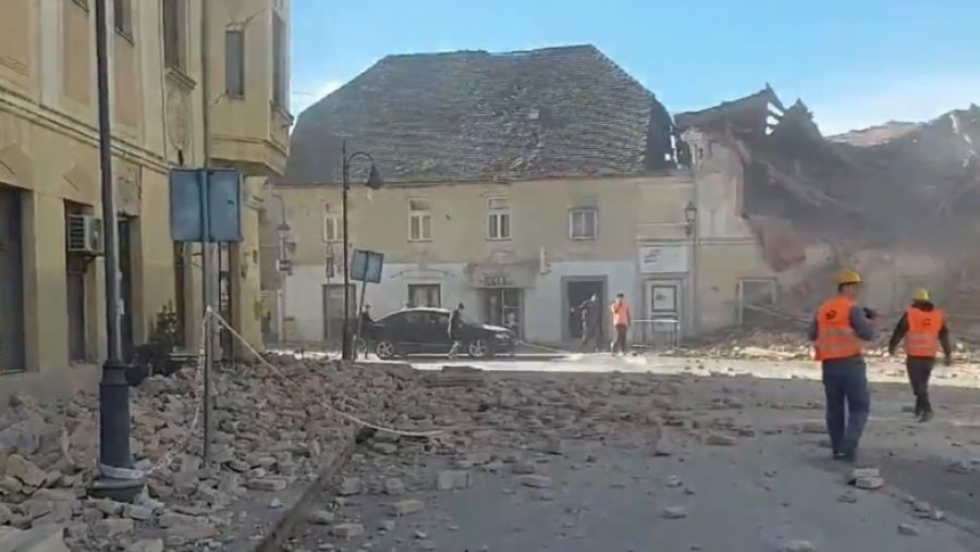 Imagini de COȘMAR din Croația după cutremurele devastatoare! Sute de soldați caută supraviețuitori