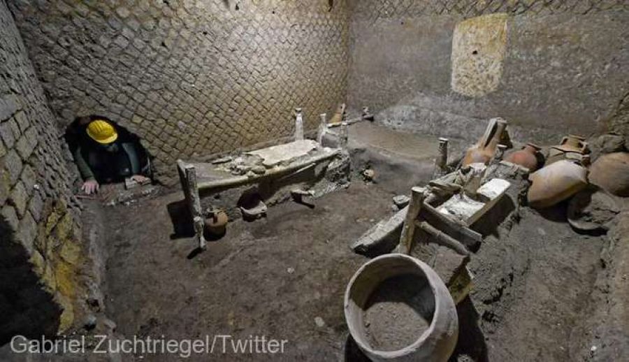 DESCOPERIRE uluitoare în orașul antic Pompei. Cum arată ”camera sclavilor”