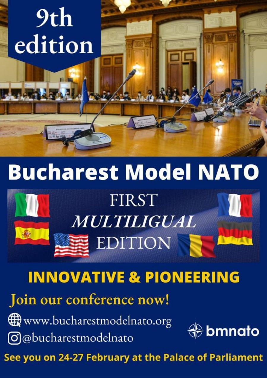 Conferința Bucharest ModelNATO, ediția a IX-a, organizată la Palatul Parlamentului în perioada 24-27 februarie 
